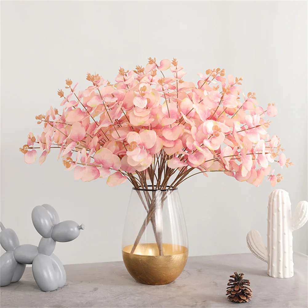 20 Heads 5 Branches Colorful Artificial Eucalyptus Leaves Green Plant Plastics Silk Fake Flower Bouquet Wedding Home Party Decor
20 Heads 5 Branches Colorful Artificial Eucalyptus Leaves Green Plant Plastics Silk Fake Flower Bouquet Wedding Home Party Decor