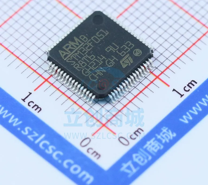 STM32F051R8T6 Package LQFP64Brand new original authentic microcontroller IC chip
STM32F051R8T6 Package LQFP64Brand new original authentic microcontroller IC chip