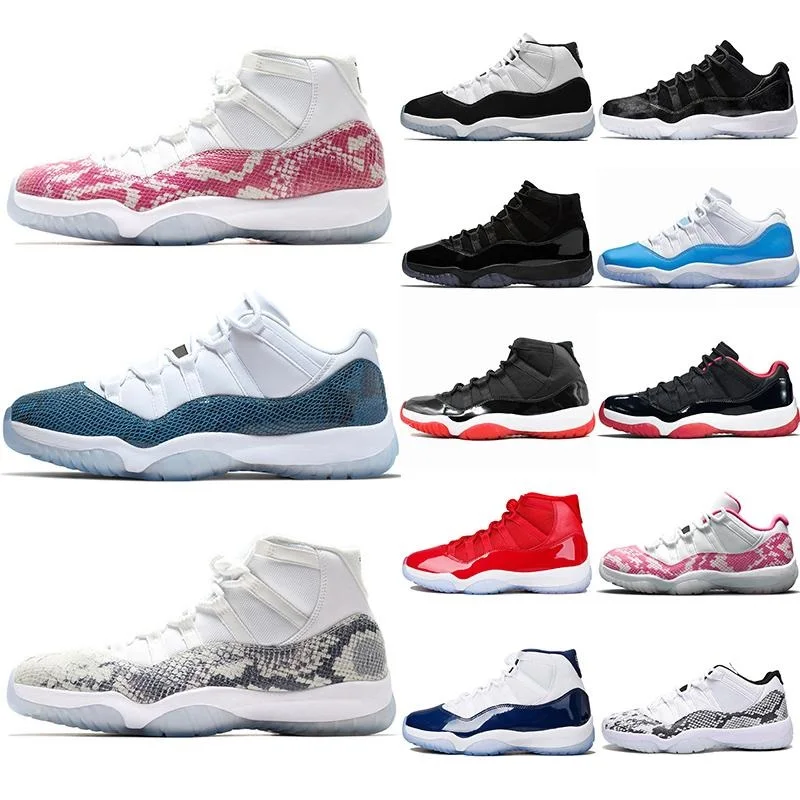 

Discount Snakeskin 11S Men Basketball Shoes 11 Concord Bred Platinum Tint Gown Male Trainer Sport Sneakers Gym Gamma Blue