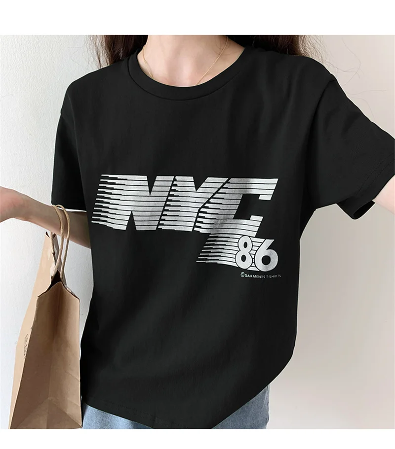 Qooth Letter Printed O-neck Short Sleeve T-shirt Summer Cotton Pullover Solid Shirt Causal Straight Simple Design Shirt QT888
Qooth Letter Printed O-neck Short Sleeve T-shirt Summer Cotton Pullover Solid Shirt Causal Straight Simple Design Shirt QT888