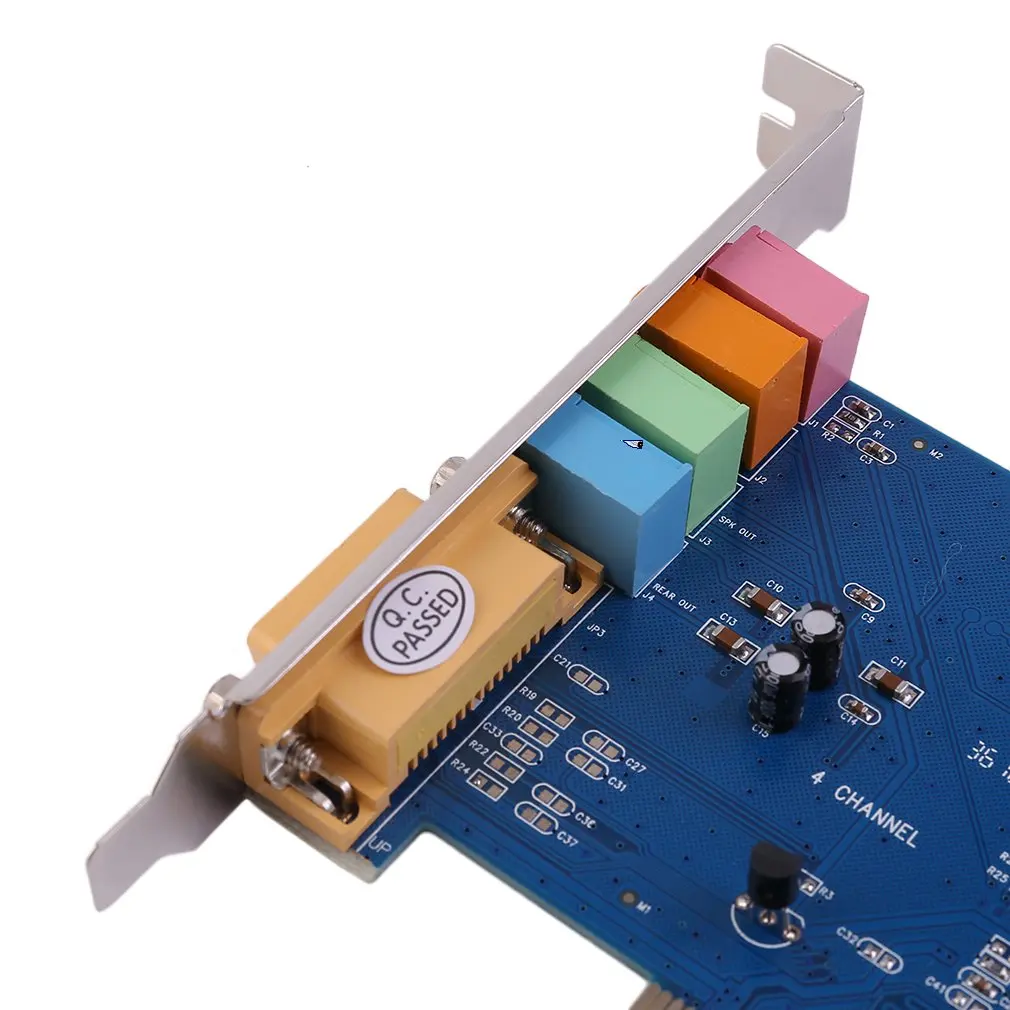 Easy Convenient to Use 4 Channel 5.1 15-pin Surround 3D PCI Sound Audio Card for PC Windows XP/Vista/7
Easy Convenient to Use 4 Channel 5.1 15-pin Surround 3D PCI Sound Audio Card for PC Windows XP/Vista/7