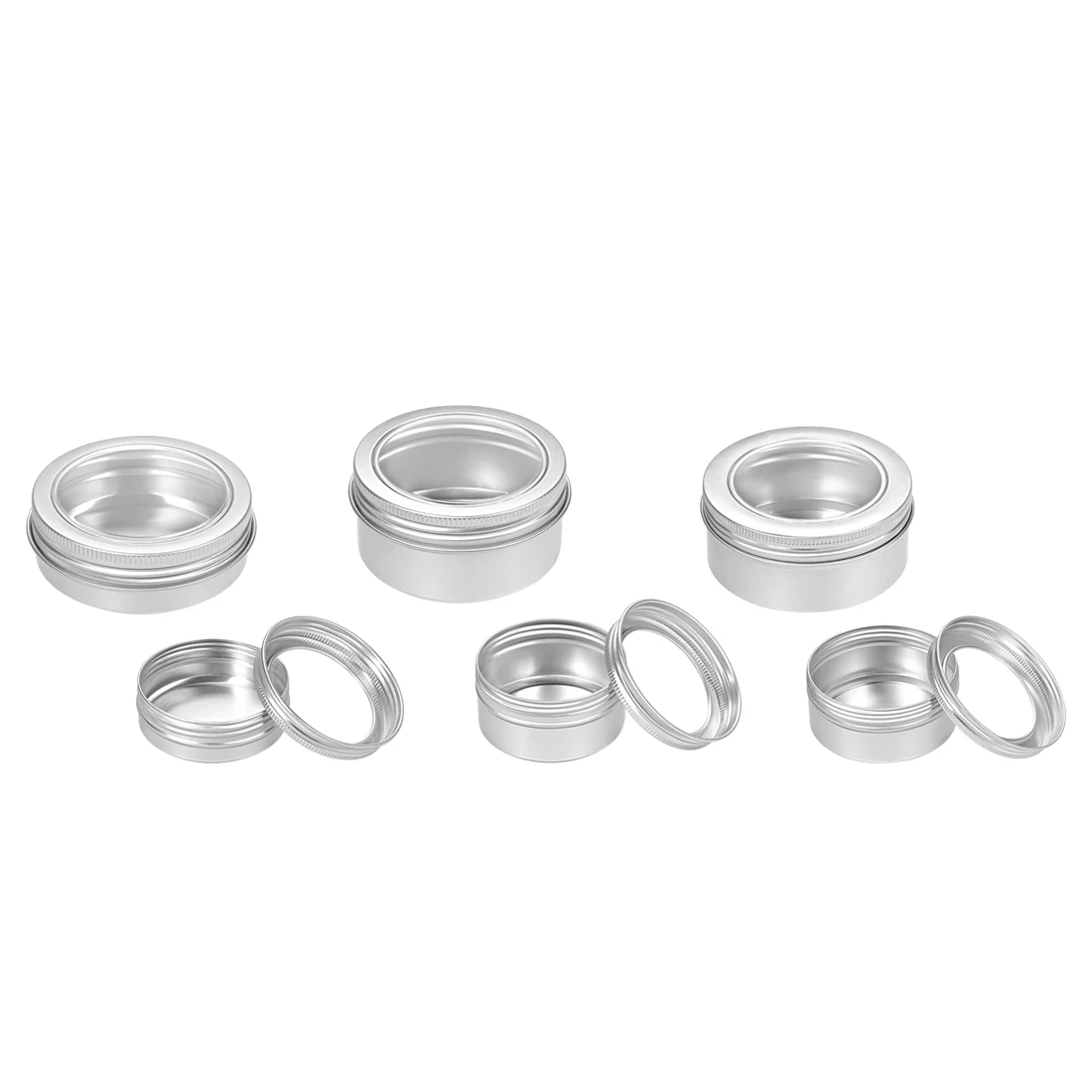 uxcell Round Clear Window Aluminum Cans Tin Screw Top Lid Containers to Creams Salves Balms Sample Pots Herbs Nail Art etc
uxcell Round Clear Window Aluminum Cans Tin Screw Top Lid Containers to Creams Salves Balms Sample Pots Herbs Nail Art etc
