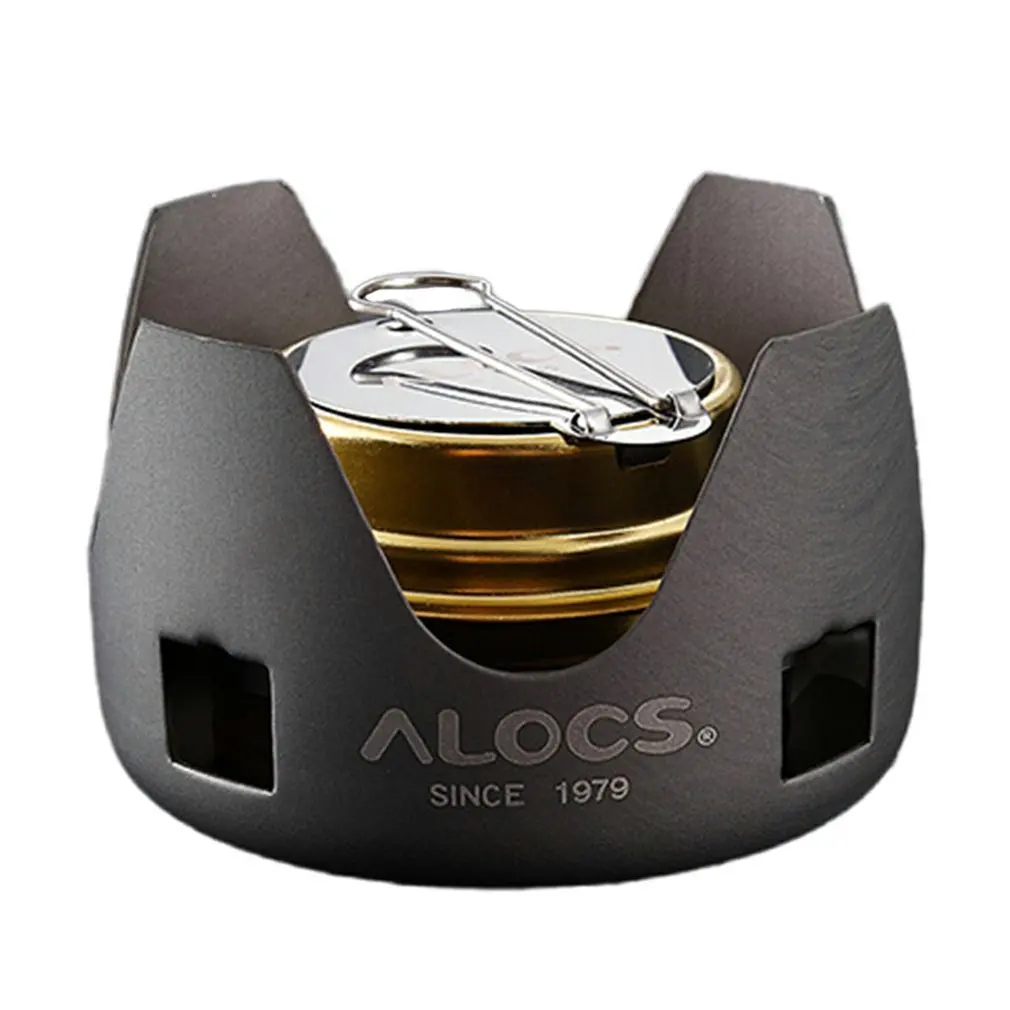 

ALOCS CS-B02 CS-B13 Compact Mini Spirit Burner Alcohol Stove with Stand for Outdoor Backpacking Hiking Camping Furnace