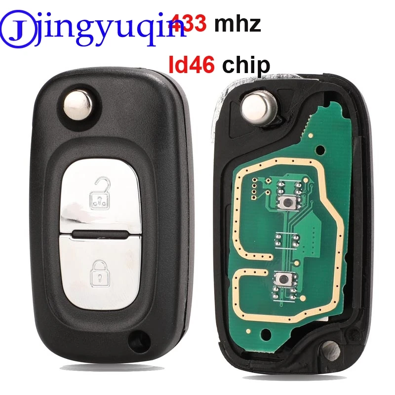 Чехол для дистанционного ключа jingyuqin FSK ID46 433 МГц чехол Renault Clio 3 Megane Kangoo Modus