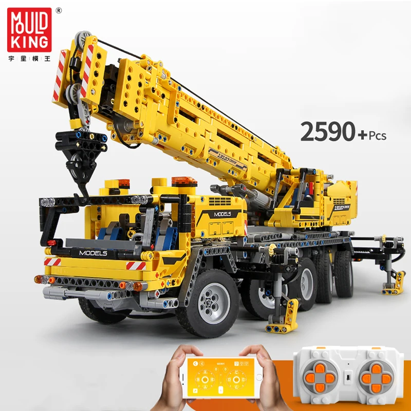 Mould King Remote Control Mobile Crane RC Engineering Bulldozer Truck Model Car Toys Building Blocks Kids Toys Child Gift
Mould King Remote Control Mobile Crane RC Engineering Bulldozer Truck Model Car Toys Building Blocks Kids Toys Child Gift