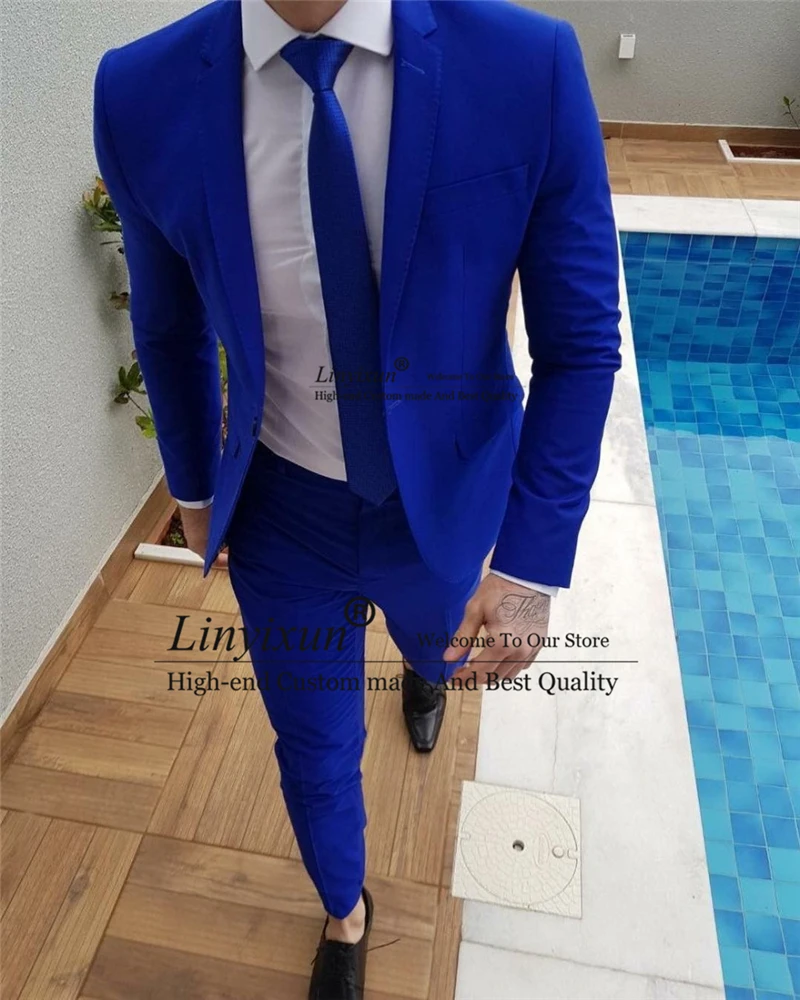 Royal Blue Mens Suits Prom Wedding Groom Groomsmen Tuxedo Male Slim Fit Business Blazer 2 Piece Set Terno Masculino Jacket+Pants
Royal Blue Mens Suits Prom Wedding Groom Groomsmen Tuxedo Male Slim Fit Business Blazer 2 Piece Set Terno Masculino Jacket+Pants