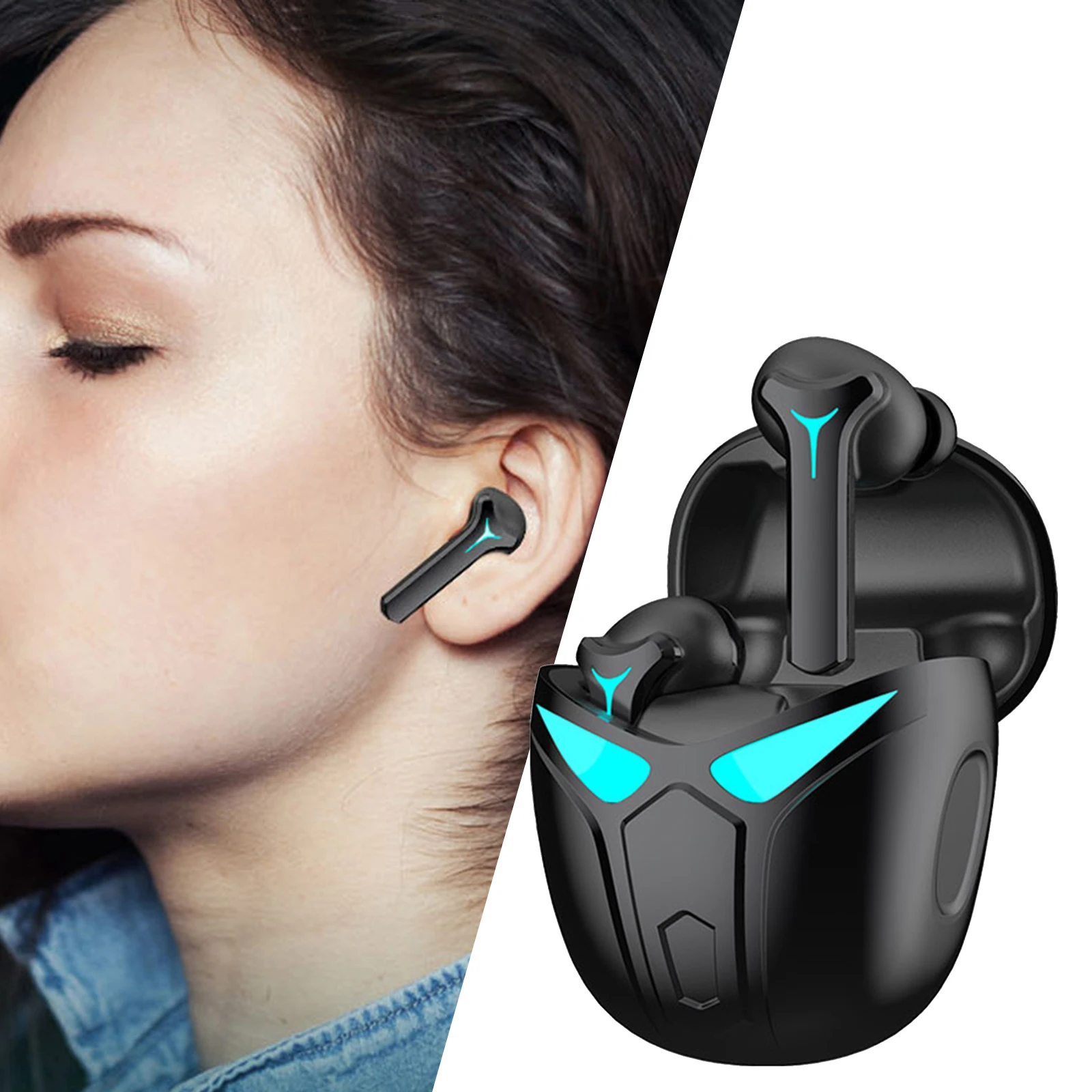 Wireless Earbuds Waterproof Built in Microphone with Charging Case Cool Light Effect Compatible for IOS/Android for Gaming Sport
Wireless Earbuds Waterproof Built in Microphone with Charging Case Cool Light Effect Compatible for IOS/Android for Gaming Sport
