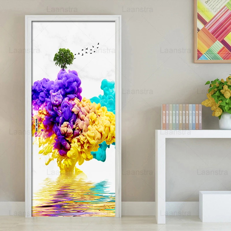 Removable 3D Door Stickers Abstract Colored Smoke Waterproof Living Room Bedroom Door Wallpaper Self Adhesive Wall Sticker Decal
Removable 3D Door Stickers Abstract Colored Smoke Waterproof Living Room Bedroom Door Wallpaper Self Adhesive Wall Sticker Decal