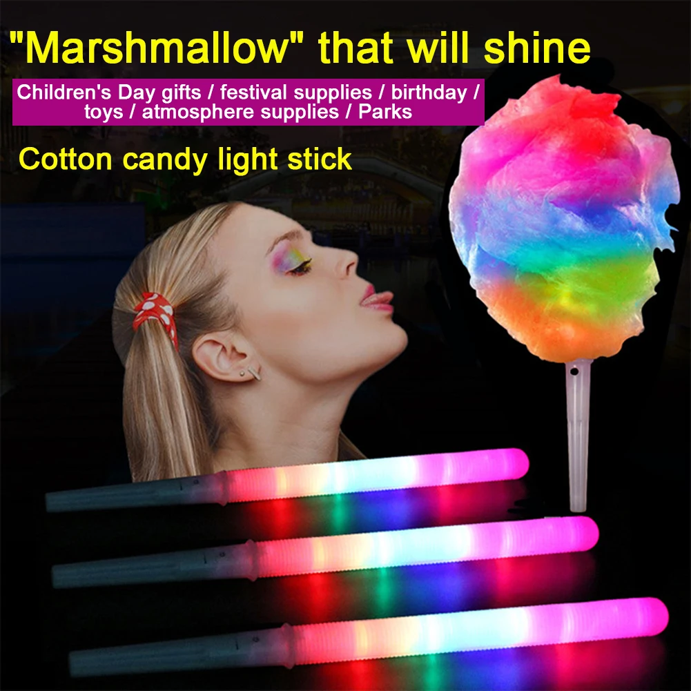 Cotton Candy Cones Stick Lights Food Grade PC Material Marshmallow Sticks Lamp Colorful Glowing Cotton Candy Light Bar Stick
Cotton Candy Cones Stick Lights Food Grade PC Material Marshmallow Sticks Lamp Colorful Glowing Cotton Candy Light Bar Stick