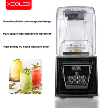 XEOLEO Commercial Intelligent Electric Blender 1.8L Food Blender Fruit Smoothie Machine Kitchen Wall Breaker PC Soundproof Cover