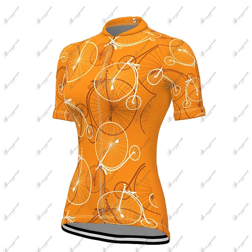 Женская велосипедная Джерси с коротким рукавом, желтая флуоресцентная велосипедная одежда из спандекса, дышащая быстросохнущая Влагоотво... 
Женская велосипедная Джерси с коротким рукавом, желтая флуоресцентная велосипедная одежда из спандекса, дышащая быстросохнущая Влагоотво...