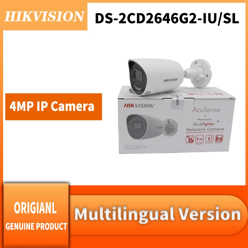 

Hikvision DS-2CD2046G2-IU/SL 4MP CCTV IP Network Camera AcuSense Strobe Light and Audible Warning Fixed Bullet