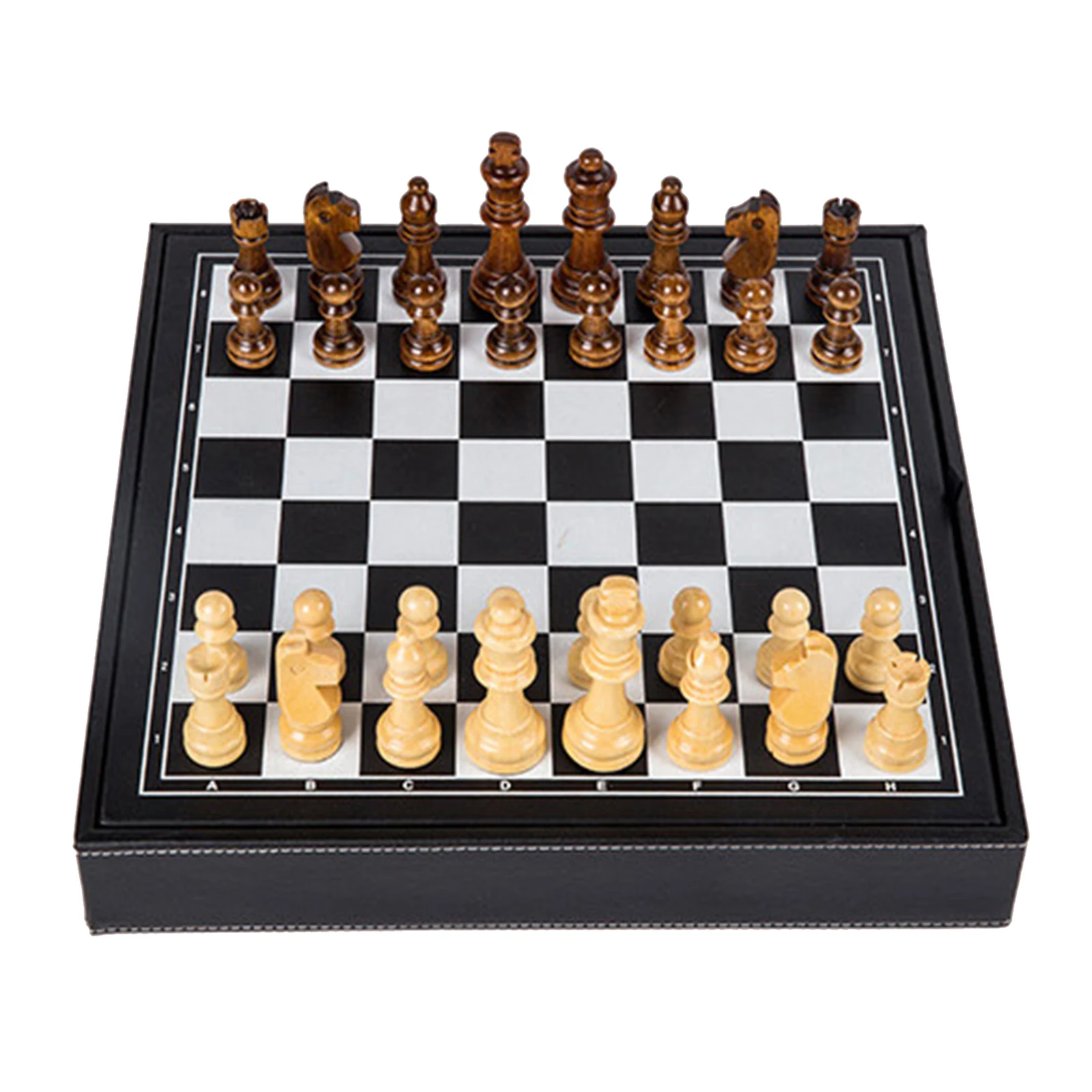 Traval Wooden Chess Set Chessboard and Storage Slots for Family Table Game
Traval Wooden Chess Set Chessboard and Storage Slots for Family Table Game