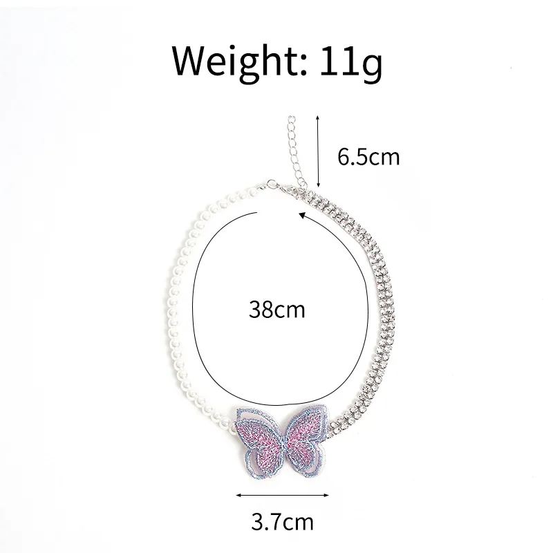 Punk Shiny Purple Butterfly Pearl Necklace For Women Charm Collares Double Rhinestone Chain Choker Necklace Jewelry Friends Gift
Punk Shiny Purple Butterfly Pearl Necklace For Women Charm Collares Double Rhinestone Chain Choker Necklace Jewelry Friends Gift