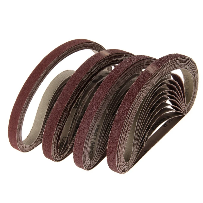 40Pcs 13X457Mm Abrasive Sanding Belts Paper for Belt Sanders Bench Grinder Grit 40 60 80 120 Grinding Polishing Tool | Инструменты
