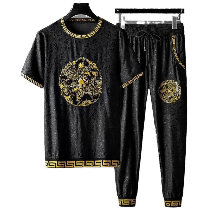 Chinese style summer new dragon embroidery short sleeve leisure sports Outfits men Korean style fashion with two-piece set tide
Chinese style summer new dragon embroidery short sleeve leisure sports Outfits men Korean style fashion with two-piece set tide