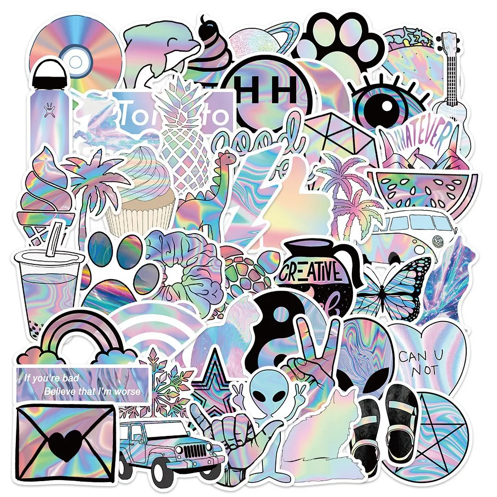 50PCS Color VSCO Cartoon Small Fresh Laser Waterproof Stickers DIY Graffiti Notebook Waterproof Decorative Stickers
50PCS Color VSCO Cartoon Small Fresh Laser Waterproof Stickers DIY Graffiti Notebook Waterproof Decorative Stickers