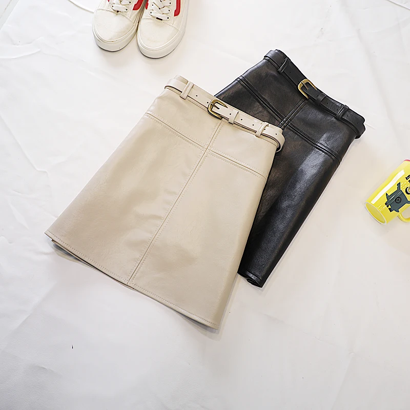 2020 Fall Mini Leather Skirt Women Female High Quality Skirts Winter A-line Belted Streetwear Short Skirt PU Jupe Femme 2XL
2020 Fall Mini Leather Skirt Women Female High Quality Skirts Winter A-line Belted Streetwear Short Skirt PU Jupe Femme 2XL