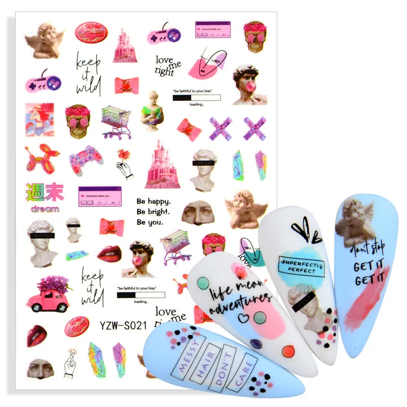 3D Plaster Statue Stickers For Nails Abstract Lady Face Mix Patterns Sliders Nail Art Decora Manicure Self Adhesive DIY Decal
3D Plaster Statue Stickers For Nails Abstract Lady Face Mix Patterns Sliders Nail Art Decora Manicure Self Adhesive DIY Decal