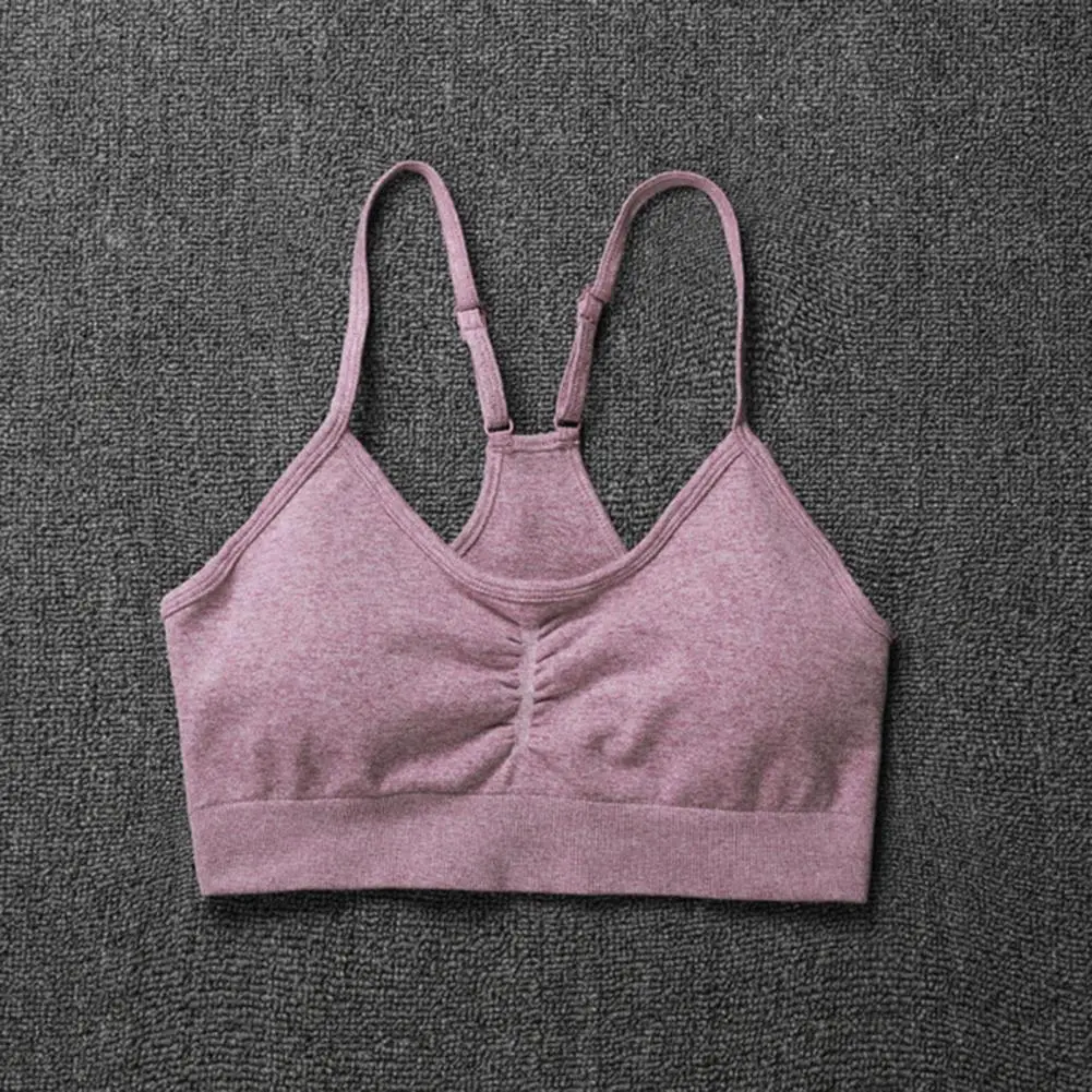 Women Solid Color Padded Wireless Seamless Workout Sports Bra Bralette Underwear 
Women Solid Color Padded Wireless Seamless Workout Sports Bra Bralette Underwear