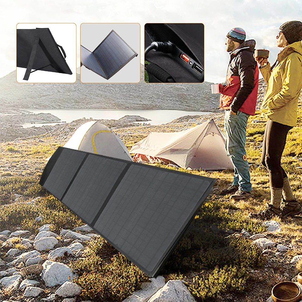 100W Foldable Solar Panel Charger with PD Type-C DC USB QC 3.0 and 2.0 Output Ports for Laptops Car Battery Power Station
100W Foldable Solar Panel Charger with PD Type-C DC USB QC 3.0 and 2.0 Output Ports for Laptops Car Battery Power Station