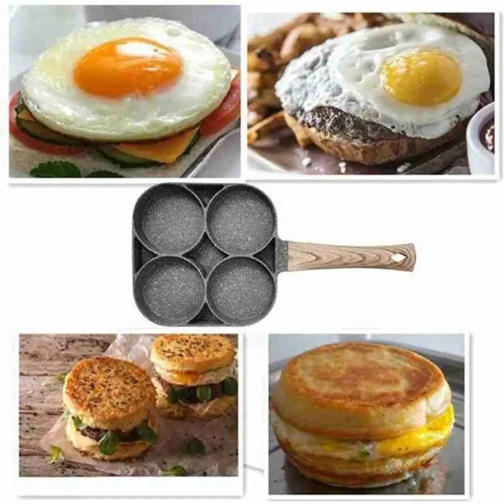 Four-hole Frying Pot Thickened Omelet Pan Non-stick Egg Pancake Steak Pan Cooking Egg Ham Pans Breakfast Maker
Four-hole Frying Pot Thickened Omelet Pan Non-stick Egg Pancake Steak Pan Cooking Egg Ham Pans Breakfast Maker