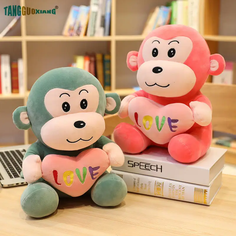 Kawaii Love Monkey Plush Toys Soft Stuffed Animal Dolls Pink Green Brown Kids Girl baby Playmate Home Decoration Xmas Gift
Kawaii Love Monkey Plush Toys Soft Stuffed Animal Dolls Pink Green Brown Kids Girl baby Playmate Home Decoration Xmas Gift