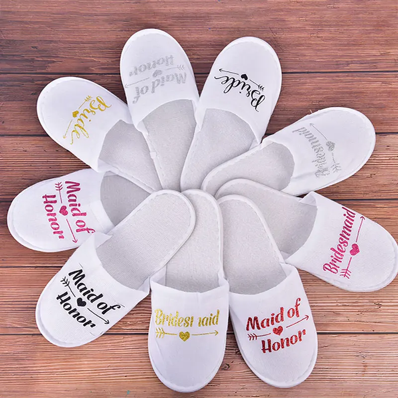 White Soft Slippers Ladies Bachelorette Party Supplies Gift Bride Shower Bride Wedding Decoration Bridesmaid Hen Party Shoes
White Soft Slippers Ladies Bachelorette Party Supplies Gift Bride Shower Bride Wedding Decoration Bridesmaid Hen Party Shoes