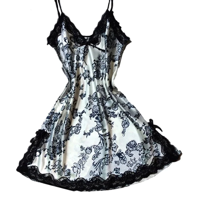 Summer Women Sleepwear Silk Nighty Nightdress Sexy Lingerie Nightgown Lady Off Shoulder Nightwear Female Night Home Cloth Dress
Summer Women Sleepwear Silk Nighty Nightdress Sexy Lingerie Nightgown Lady Off Shoulder Nightwear Female Night Home Cloth Dress