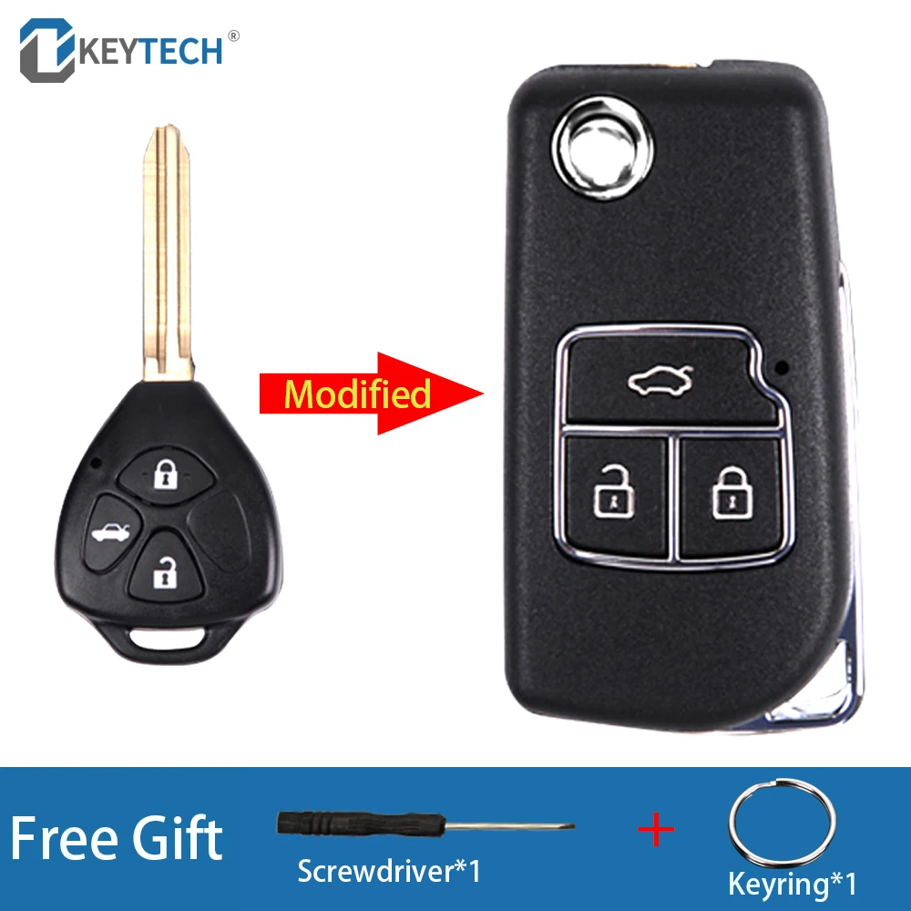 Модифицированный откидной складной дистанционный ключ OkeyTech для Toyota Camry Corolla Prado RAV4 Vios Hilux, Yaris 2/3, сменный брелок с кнопками
Модифицированный откидной складной дистанционный ключ OkeyTech для Toyota Camry Corolla Prado RAV4 Vios Hilux, Yaris 2/3, сменный брелок с кнопками