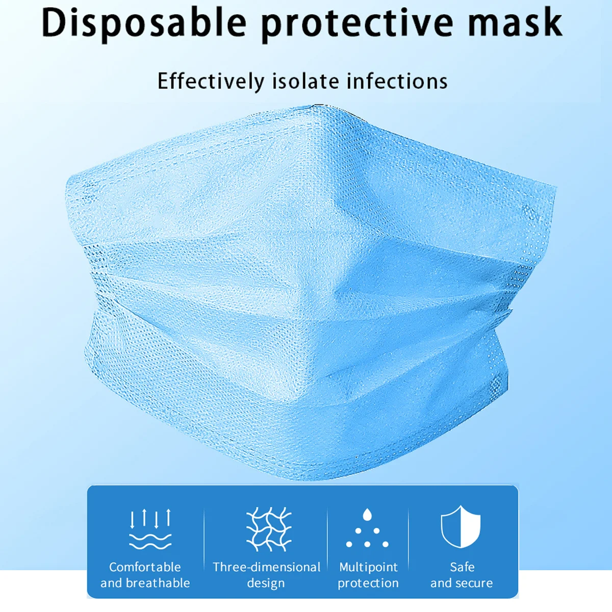 Manufacturer Supplies 3 Layers Of Ordinary Respirators Are Safe And Breathable 50 Disposable Masks For Civilian Use In Stock
Manufacturer Supplies 3 Layers Of Ordinary Respirators Are Safe And Breathable 50 Disposable Masks For Civilian Use In Stock