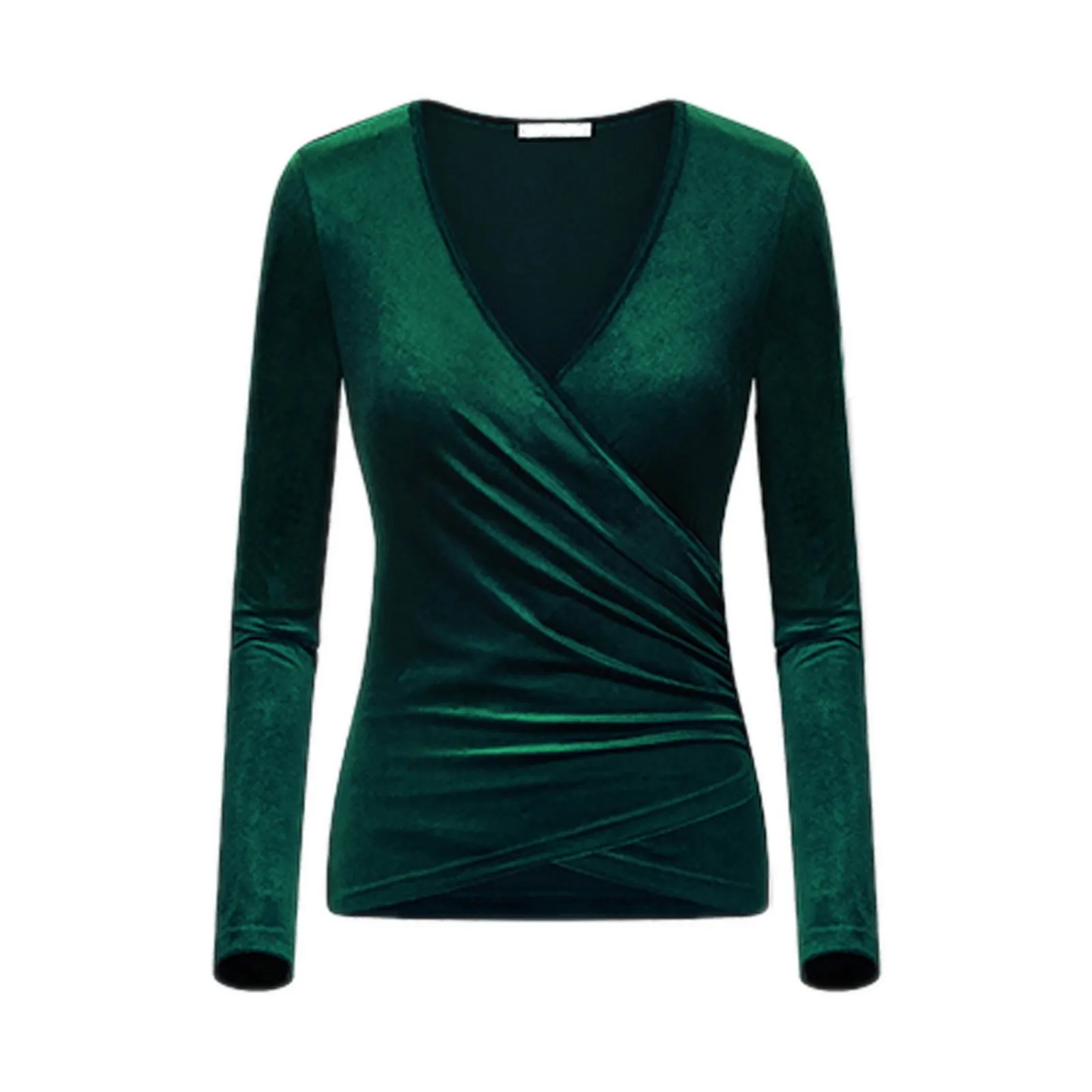 Sexy Tops Shirt 2021 Women Deep V Neck Long Sleeve Velvet Unique Cross Wrap Sexy Slim Fit Tops
Sexy Tops Shirt 2021 Women Deep V Neck Long Sleeve Velvet Unique Cross Wrap Sexy Slim Fit Tops