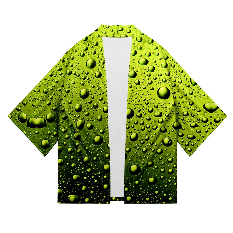 Japanese Green Water Drops Costume 3d Print Kimono Shirt Cool Hip Hop Men Seven Point Sleeve Tops Cardigan Jacket Streetwear 4XL
Japanese Green Water Drops Costume 3d Print Kimono Shirt Cool Hip Hop Men Seven Point Sleeve Tops Cardigan Jacket Streetwear 4XL