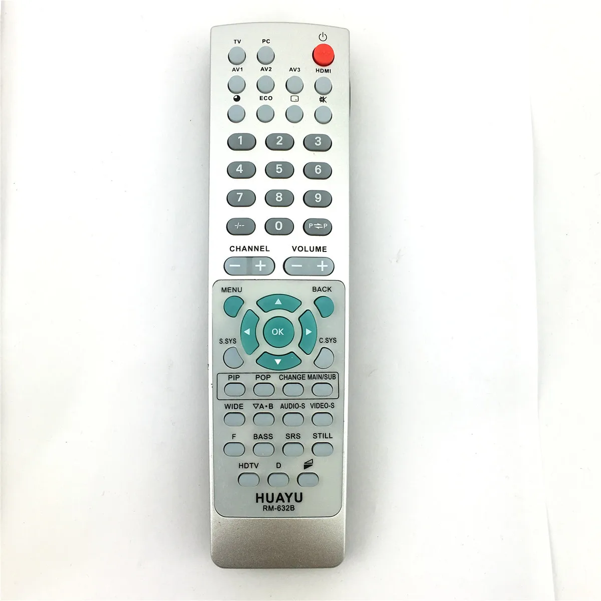The English version is suitable for Sanyo TV remote control, Huayu rm-632b general jxppr jxmga jxmgc, etc 
The English version is suitable for Sanyo TV remote control, Huayu rm-632b general jxppr jxmga jxmgc, etc