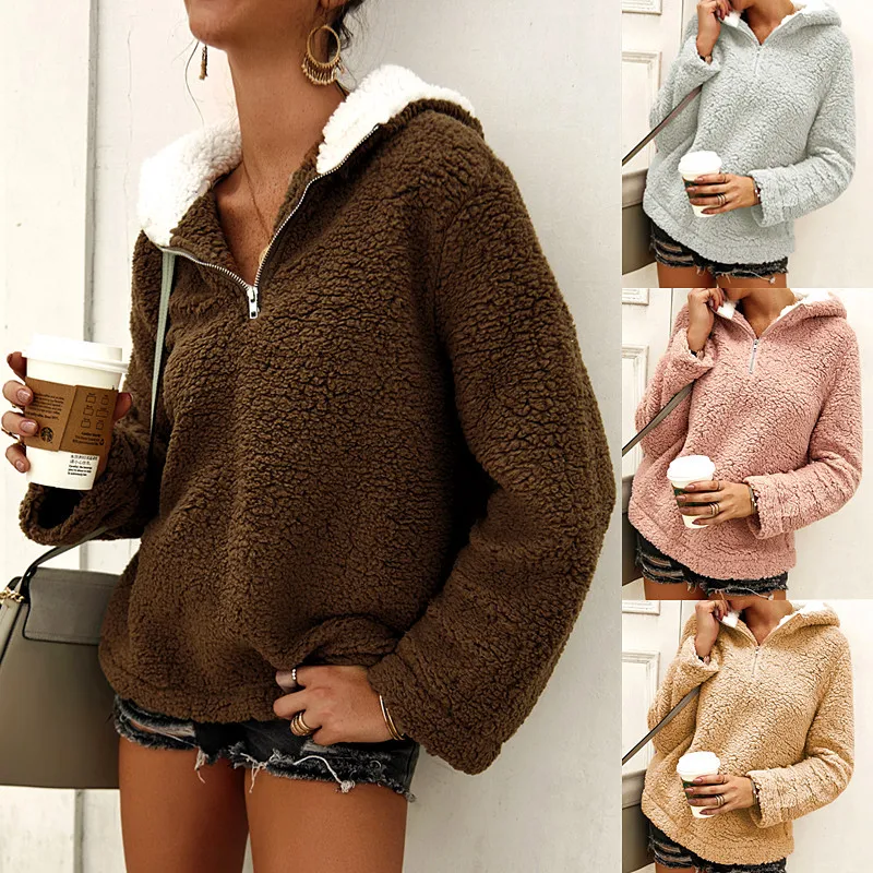 CS098 Fashion Hooded Sweater Autumn Winter Warm Cardigan Big Size Women Coats Comfortable Loose Zipper Outerwear
CS098 Fashion Hooded Sweater Autumn Winter Warm Cardigan Big Size Women Coats Comfortable Loose Zipper Outerwear