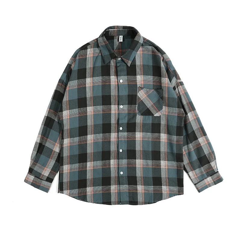 Men Shirts Cotton Turn-down Collar Long Sleeve Shirt Loose Spring Autumn Korean Plaid Long Sleeve Shirt For Male Casual Clothing
Men Shirts Cotton Turn-down Collar Long Sleeve Shirt Loose Spring Autumn Korean Plaid Long Sleeve Shirt For Male Casual Clothing