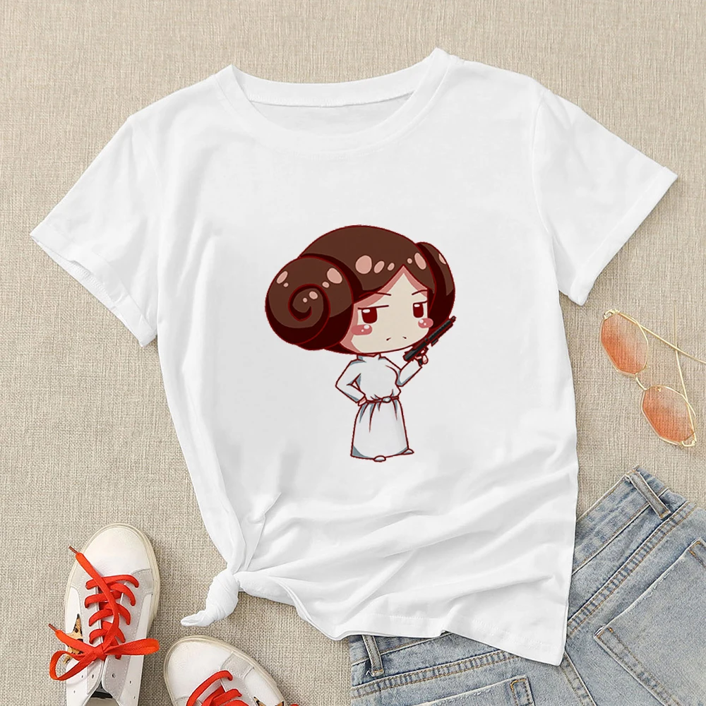 Футболка с изображением городских Звездных войн Camiseta Princess Leia Disney летняя футболка