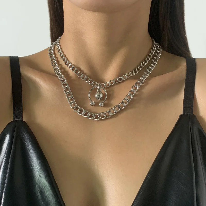 Trendy Jewelry Geometric Beads Pendant Necklace 2021 New Design Golden Silvery Plating Metal Chain Necklace For Girl Lady Gifts
Trendy Jewelry Geometric Beads Pendant Necklace 2021 New Design Golden Silvery Plating Metal Chain Necklace For Girl Lady Gifts