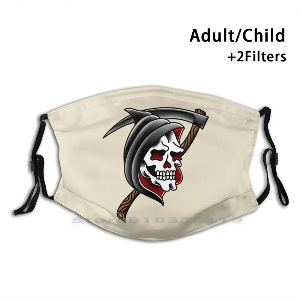 Salty - Dog American Traditional Grim Reaper Design Anti Dust Filter Washable Face Mask Kids America American Americana
Salty - Dog American Traditional Grim Reaper Design Anti Dust Filter Washable Face Mask Kids America American Americana