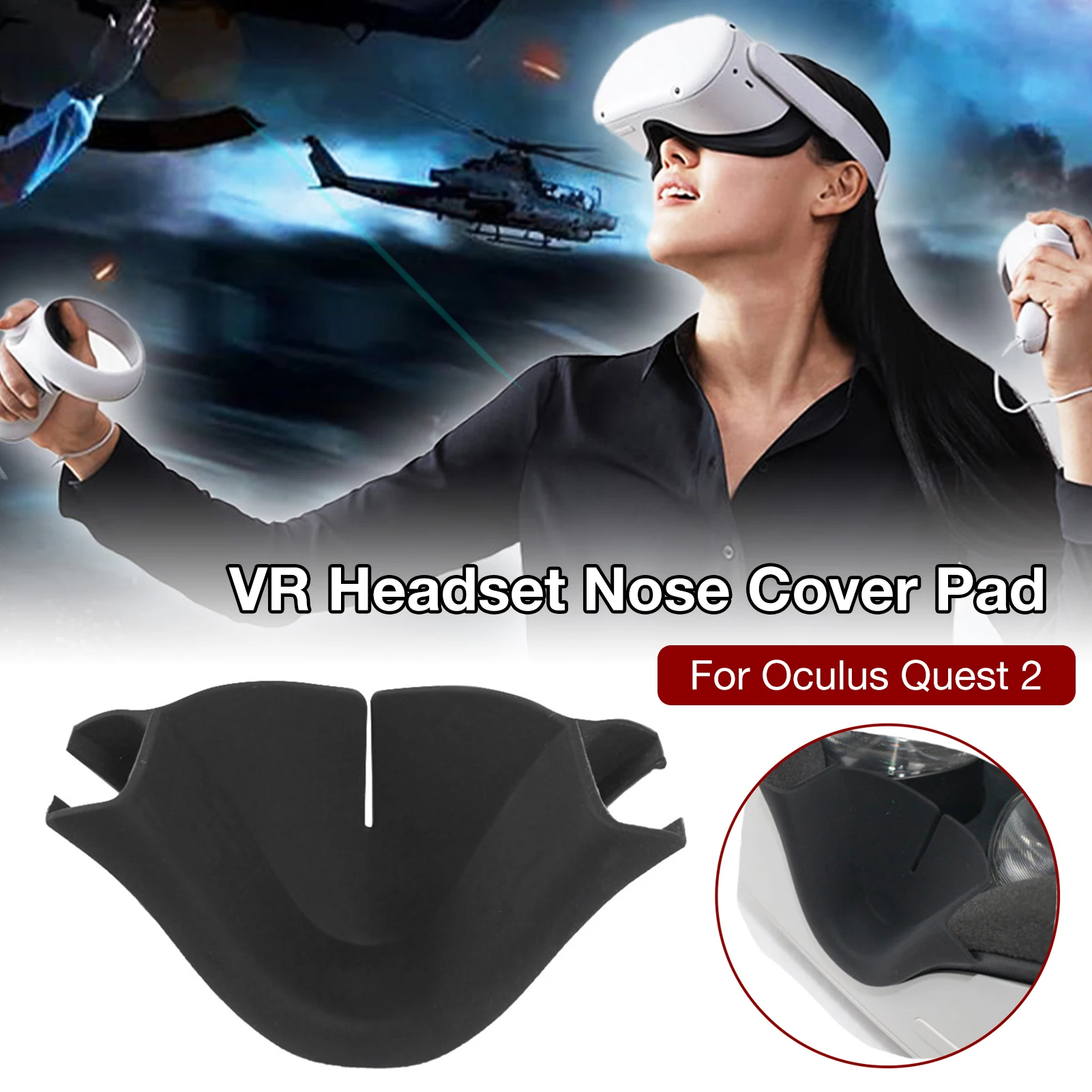 Silicone VR Headset Nose Cover Pad Light Blocking Pad For Oculus Quest 2 Light Barrier Dust Resistance Stop Light Leakage
Silicone VR Headset Nose Cover Pad Light Blocking Pad For Oculus Quest 2 Light Barrier Dust Resistance Stop Light Leakage