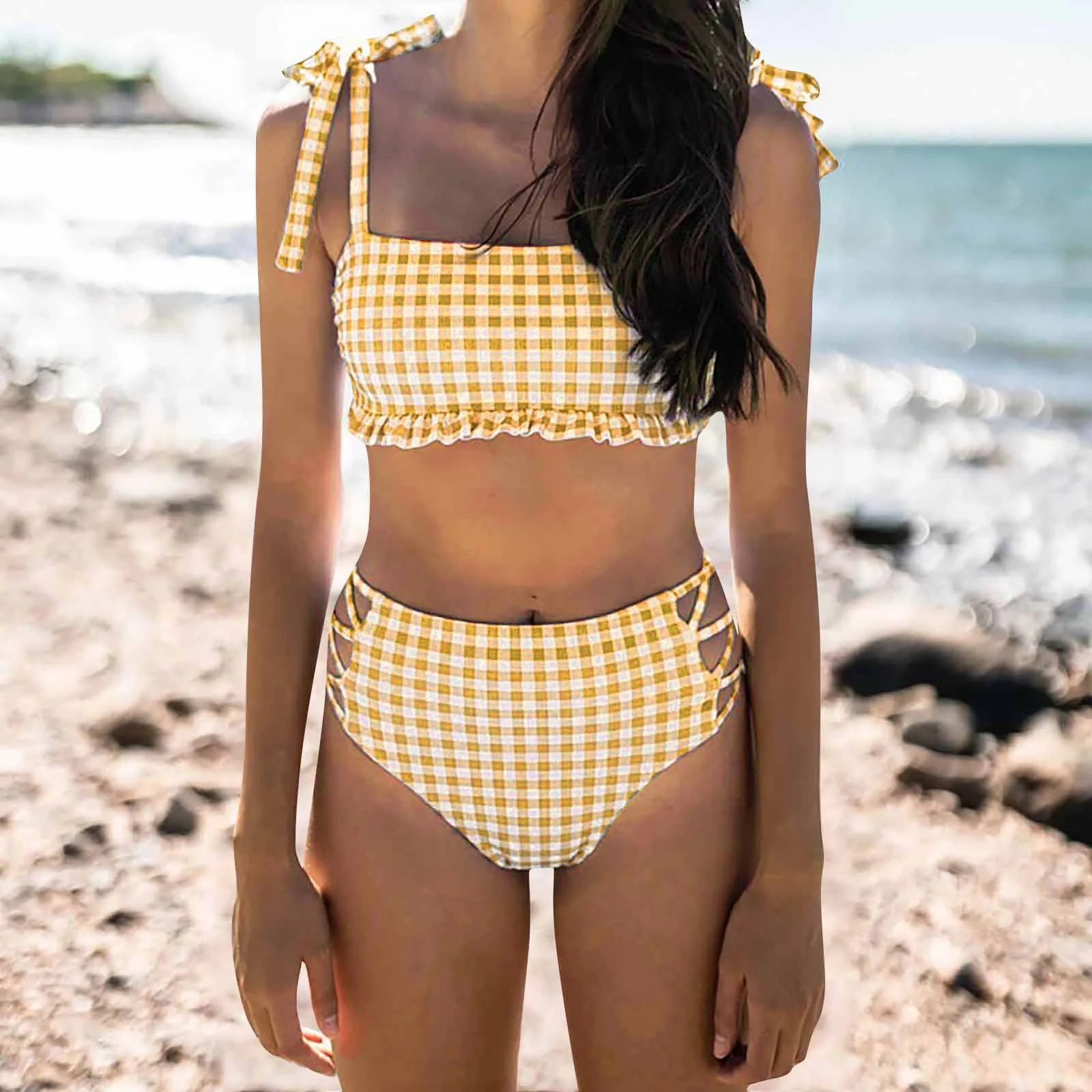 Plaid Bikinis Push Up Bikini 2021 Hot Sale Straps Padded High Waist Swimsuit Retro Swimwear Women Sexy Biquinis Feminino Bikinis
Plaid Bikinis Push Up Bikini 2021 Hot Sale Straps Padded High Waist Swimsuit Retro Swimwear Women Sexy Biquinis Feminino Bikinis