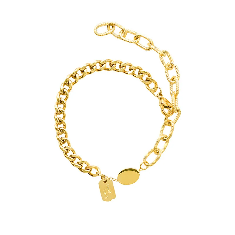 Stainless Steel Simple Design Gold Bracelet Plated Hand Ornament Gift For Women Luxury Pulseira Feminina Dia De La Madre Jewelry
Stainless Steel Simple Design Gold Bracelet Plated Hand Ornament Gift For Women Luxury Pulseira Feminina Dia De La Madre Jewelry
