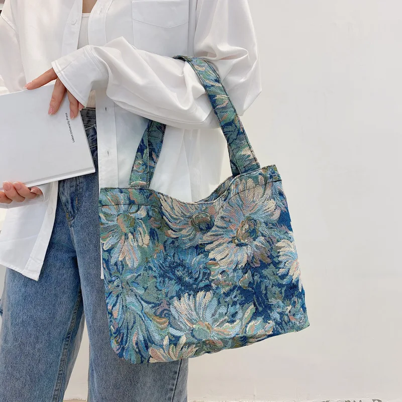 Women Canvas Handbag Casual Fashion Solid Color Shoulder Bag Luxury Designer Ladies Shopping Bag
Women Canvas Handbag Casual Fashion Solid Color Shoulder Bag Luxury Designer Ladies Shopping Bag