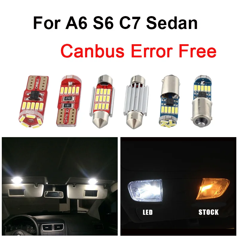 Комплект белых светодиодных ламп Canbus без ошибок, 15 шт., для салона Audi A6 S6 RS6 C7 Sedan 2012 2013 2014-2017 
Комплект белых светодиодных ламп Canbus без ошибок, 15 шт., для салона Audi A6 S6 RS6 C7 Sedan 2012 2013 2014-2017