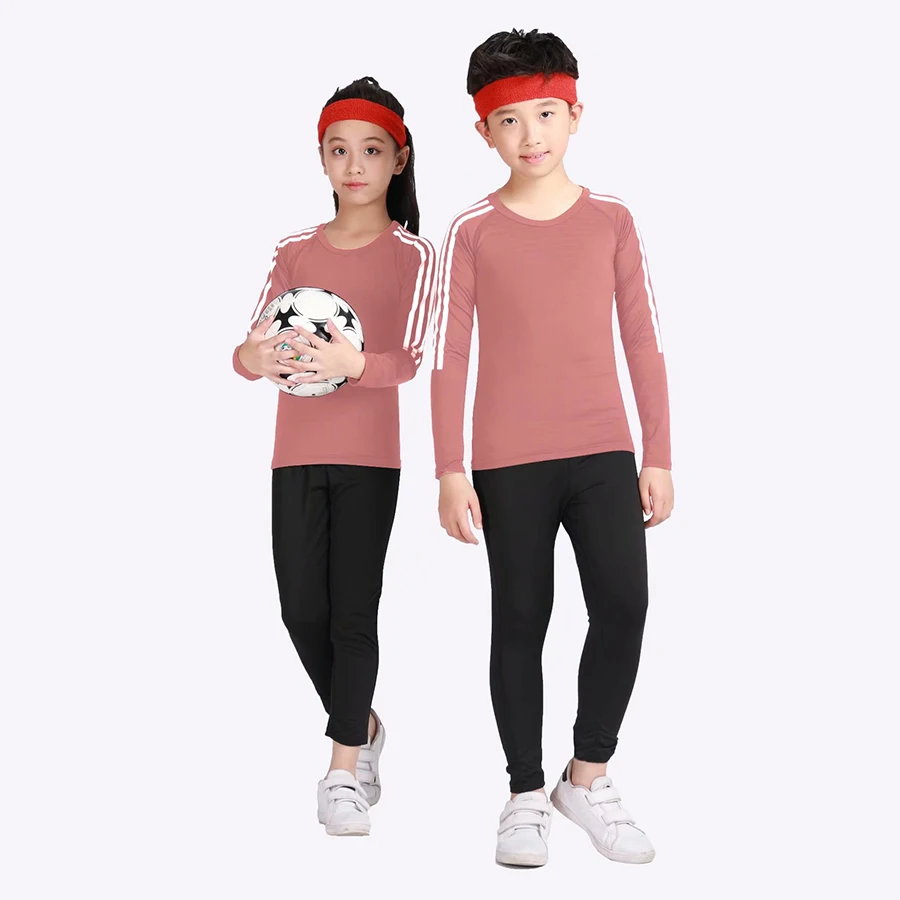 YD FU из 3 х предметов детская компрессионный спортивный костюм футбольные