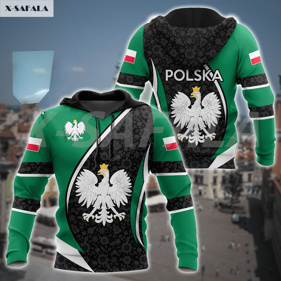 

Poland Polska Country Emblem Flag Green 3D Printed Hoodie Man Women Pullover Tracksuit Outwear Zipper Sweatshirt Casual Harajuku