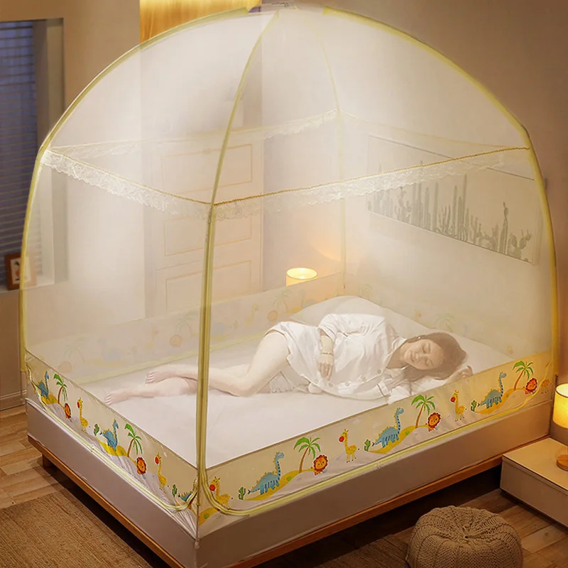 

Mongolian Yurt Mosquito Net Free Installation Anti Fall Kids Mosquito Net Fully Enclosed Muskietennet Bedroom Supplies BS50WZ