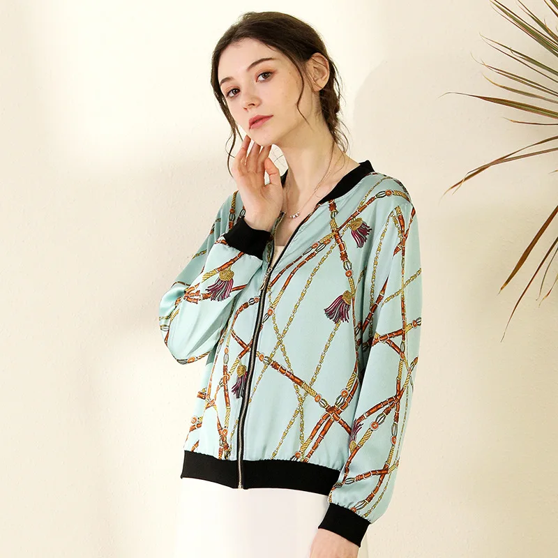 Chiffon printed Baseball Jacket Women's thin 2021 spring new fashion air conditioning shirt sunscreen jacket
Chiffon printed Baseball Jacket Women's thin 2021 spring new fashion air conditioning shirt sunscreen jacket