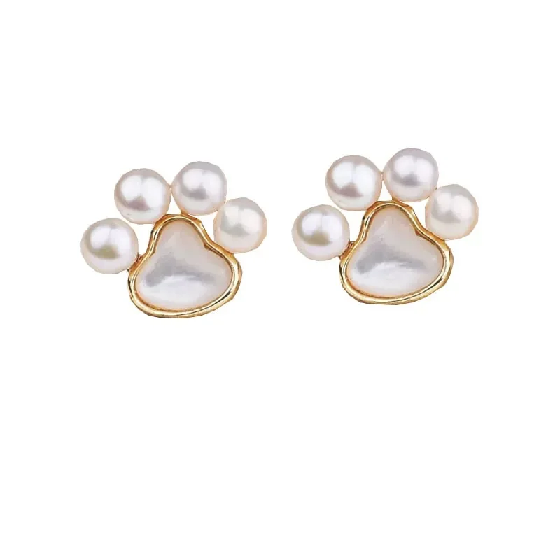 925 Sterling Silver Needle Cat Claw Natural Freshwater Pearl Earrings Women Exquisite Lovely Sweet Student Wedding Jewelry Gift
925 Sterling Silver Needle Cat Claw Natural Freshwater Pearl Earrings Women Exquisite Lovely Sweet Student Wedding Jewelry Gift