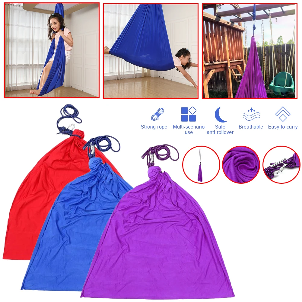 Kids Cotton Swing Hammock for Autism ADHD ADD Therapy Cuddle Up to 88lbs Sensory Child Therapy Elastic Parcel Steady Seat Swing
Kids Cotton Swing Hammock for Autism ADHD ADD Therapy Cuddle Up to 88lbs Sensory Child Therapy Elastic Parcel Steady Seat Swing